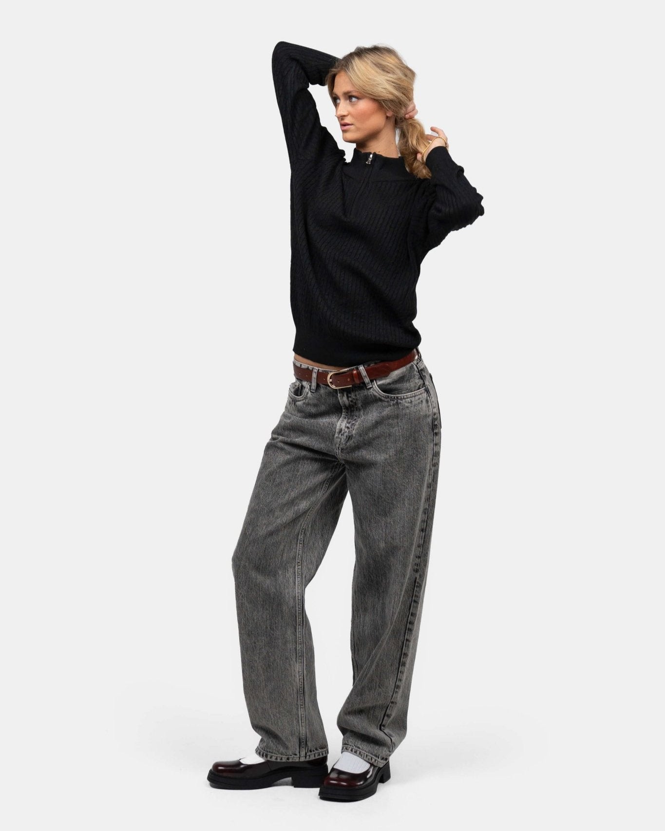 Half Zip Strik Sort | Skagen - clothing.dk
